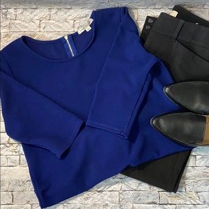 3/4 Sleeve Dark Blue Top